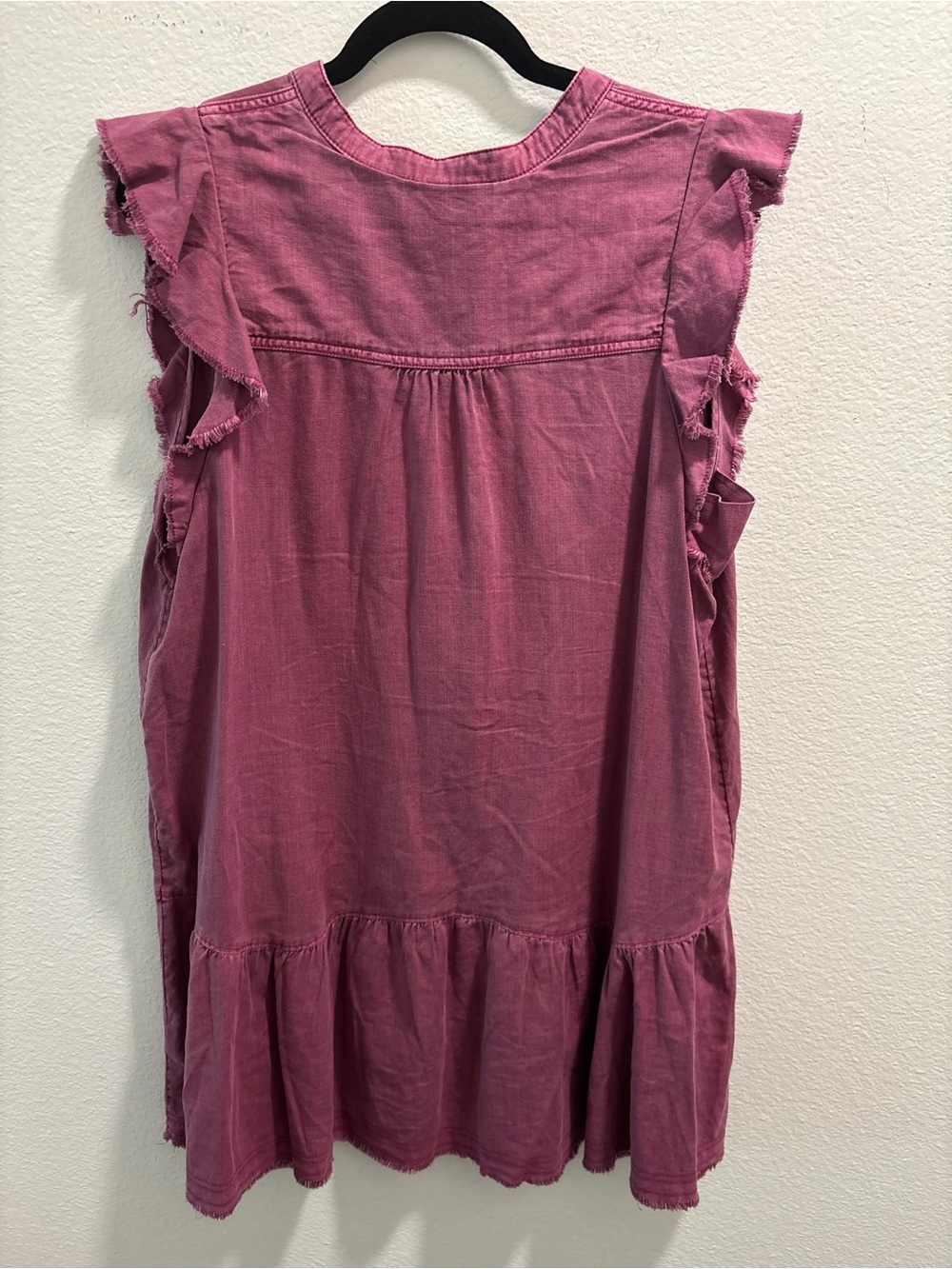 Pilcro Flounced Tunic Dress in Raspberry, size M - Picture 10 of 12